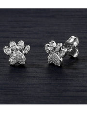 1/10ct TDW Diamond Dog Paw Stud Earrings