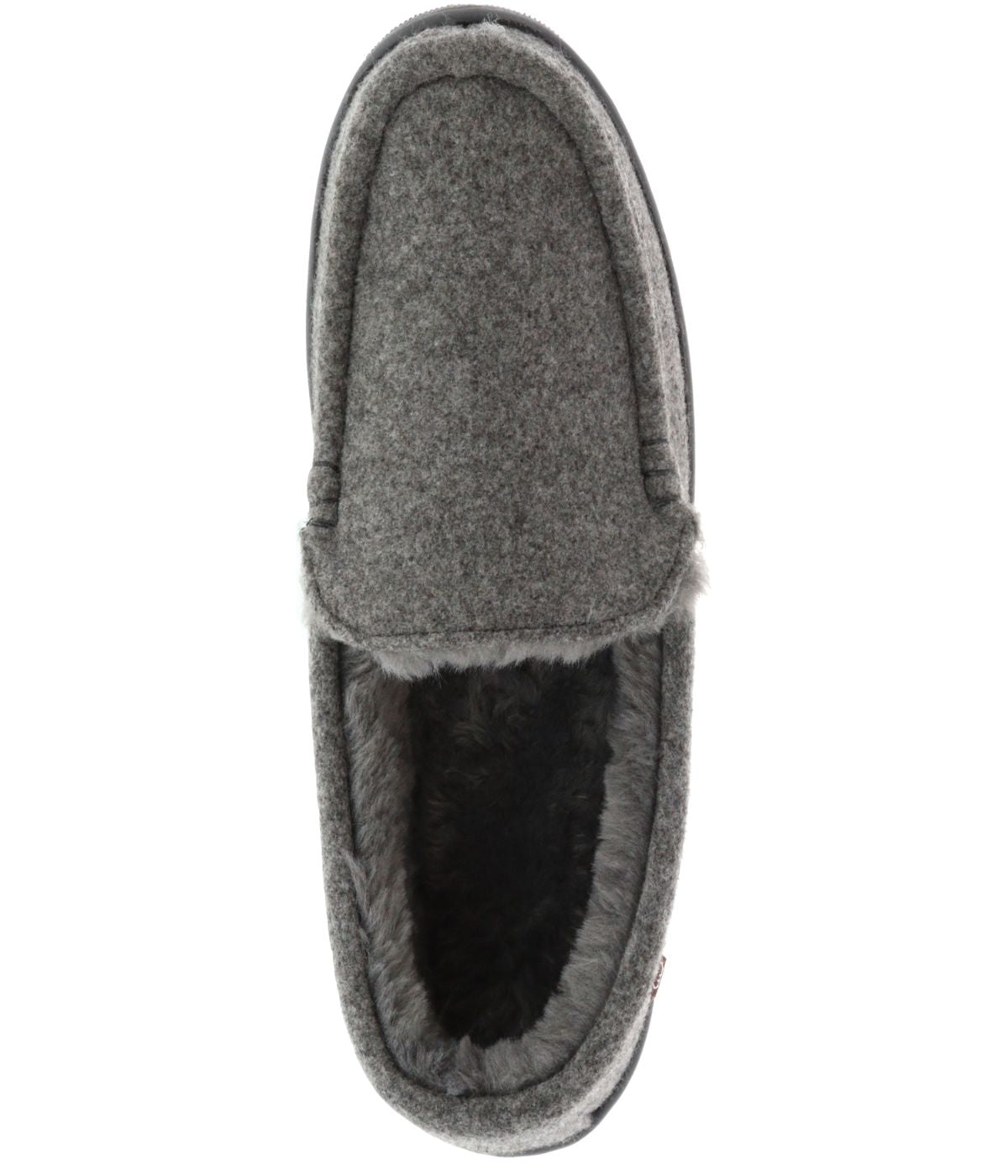  Lamo Men's Moc Slipper - Charcoal Wool - Bonton