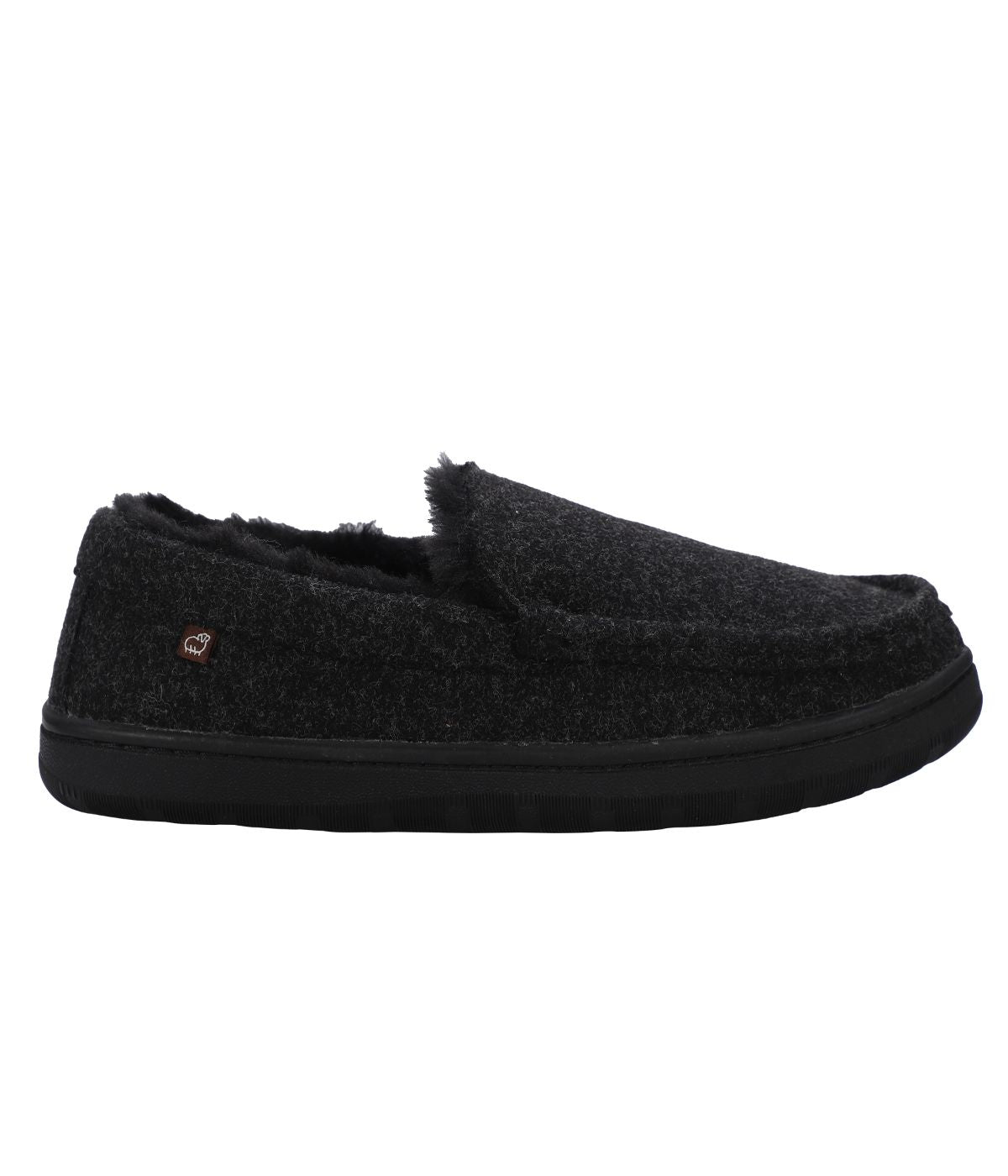  Lamo Men's Moc Slipper - Black Wool - Bonton