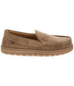Men's suede Moc slipper with terry cloth lining Chestnut