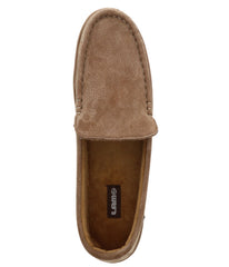 Men's suede Moc slipper with terry cloth lining Chestnut