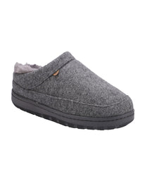 Men's clog slipper with fur lining Grey Wool