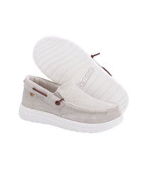 Men's canvas and suede comfort sneaker Beige