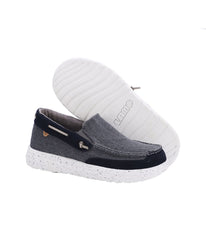 Men's canvas and suede comfort sneaker Navy