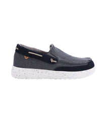 Men's canvas and suede comfort sneaker Navy