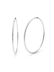 Large Silver Hoops