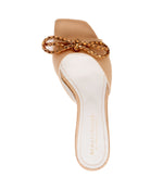 EVA Silk Satin Heel Ladies Sandals NUDE