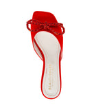 EVA Silk Satin Heel Ladies Sandals RED