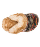 Ladies Classic Scuff slipper with Western style yarn upper Chestnut