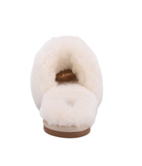 Ladies' slide in plush Australian sheepskin Cream