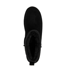 Best Selling Ladies 4" suede bootie with 2" platform outsole Black