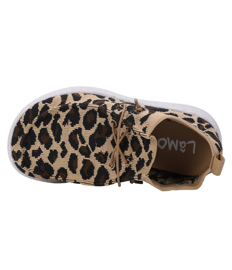 Ladies casual shoe with breathable knit uppers Cheetah