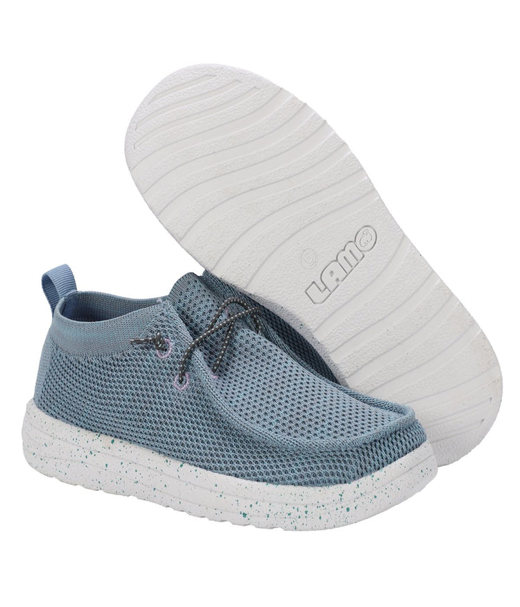 Ladies casual shoe with breathable knit uppers Slate Blue