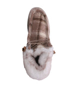 Ladies bootie with Textile, Suede or PU uppers CHESTNUT PLAID