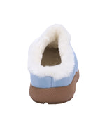 Ladies Quilted nylon slipper with fur lining SKY BLUE