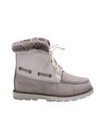 Ladies lace-up boot with fur lining White/Dove