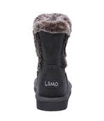 Ladies fur lined 7" PU boot Charcoal