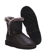 Ladies fur lined 7" PU boot Chocolate