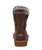 Ladies fur lined 7" PU boot Chestnut
