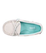 Ladies mesh-lined slipper moccasins PALE GREY