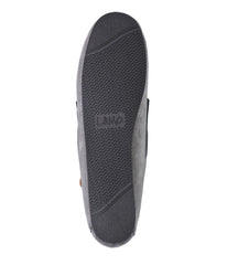 Ladies fur-lined slipper moccasins CHARCOAL