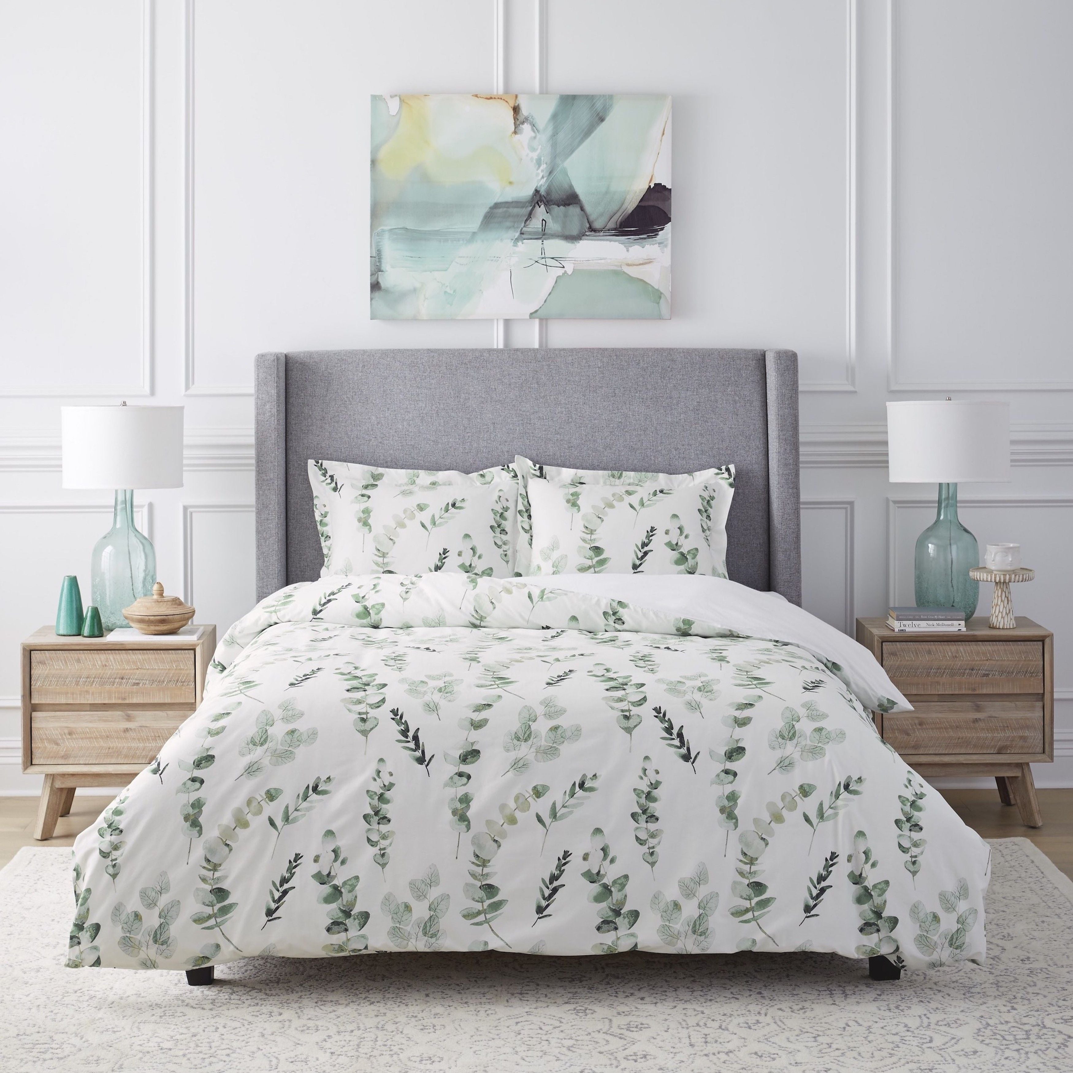  Pointehaven Eucalyptus 250 Thread Count Duvet Sets - Eucalyptus - Bonton