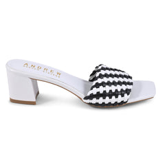 Women's Eve Sandals-White/Black-7-2