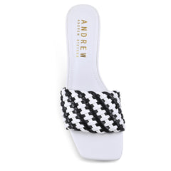 Women's Eve Sandals-White/Black-8-3