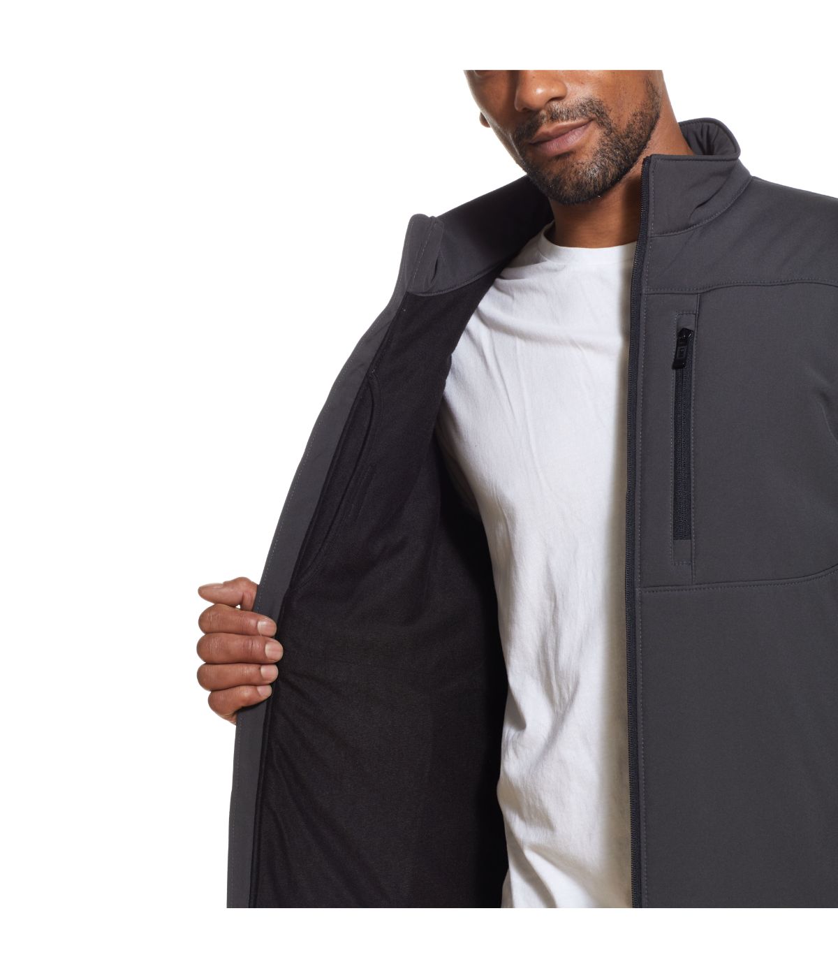  Weatherproof Men's Sherpa Lined Soft Shell Jacket - Black - Bonton