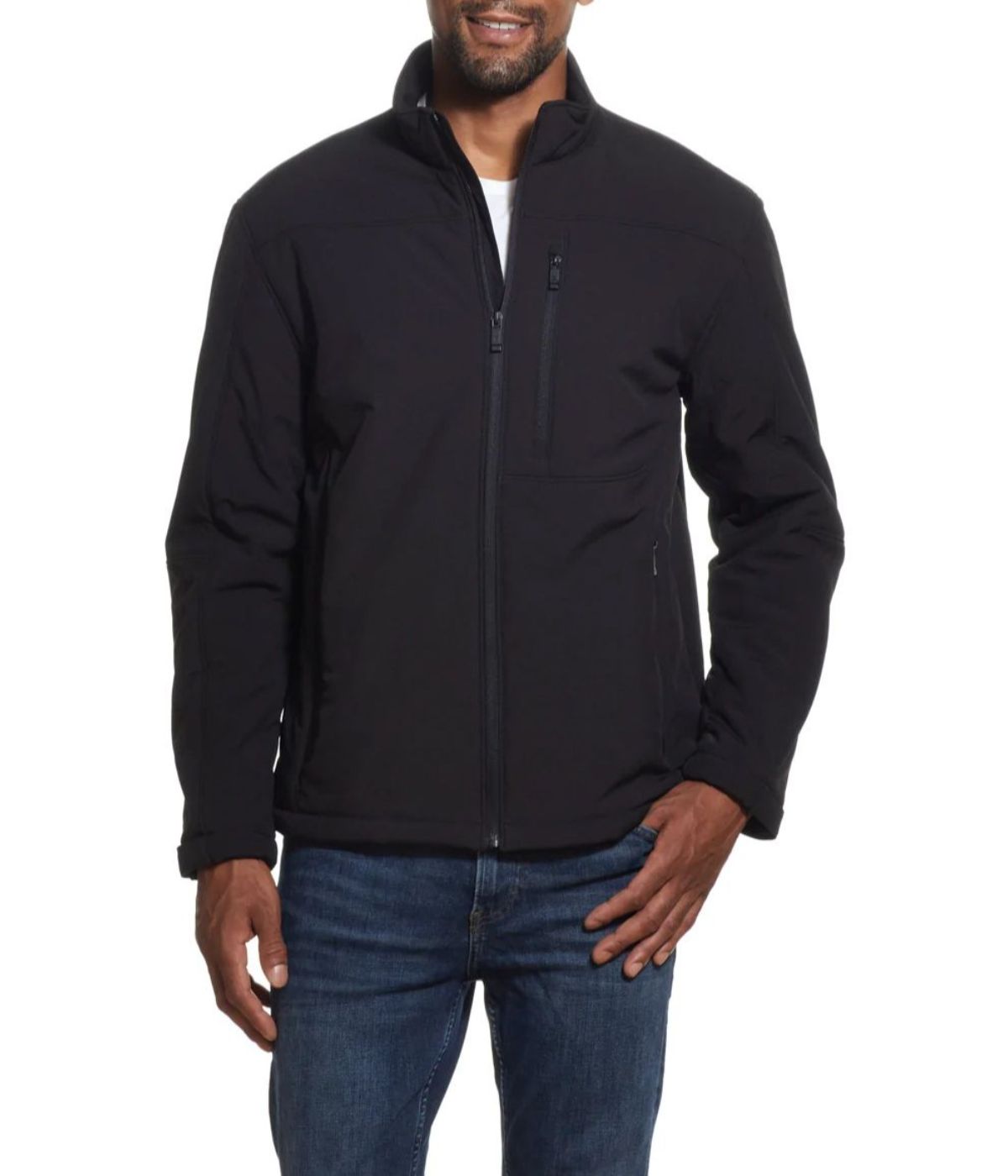  Weatherproof Men's Sherpa Lined Soft Shell Jacket - Black - Bonton