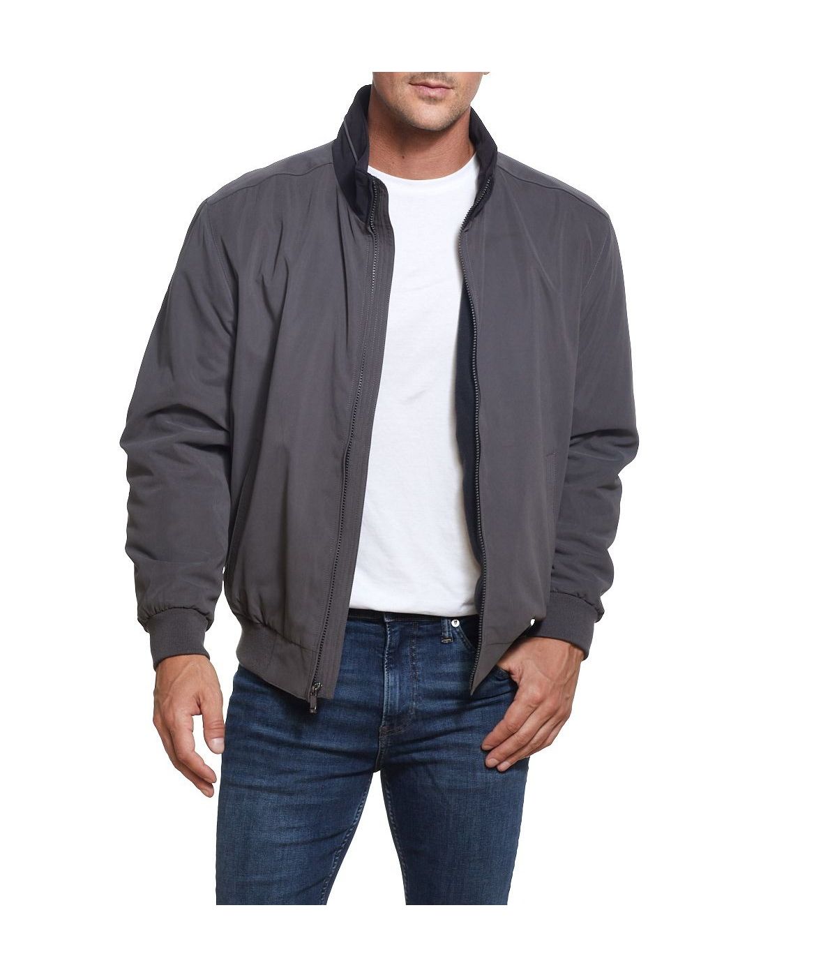  Weatherproof Men's Microfiber Mid-Weight Jacket - Black - Bonton