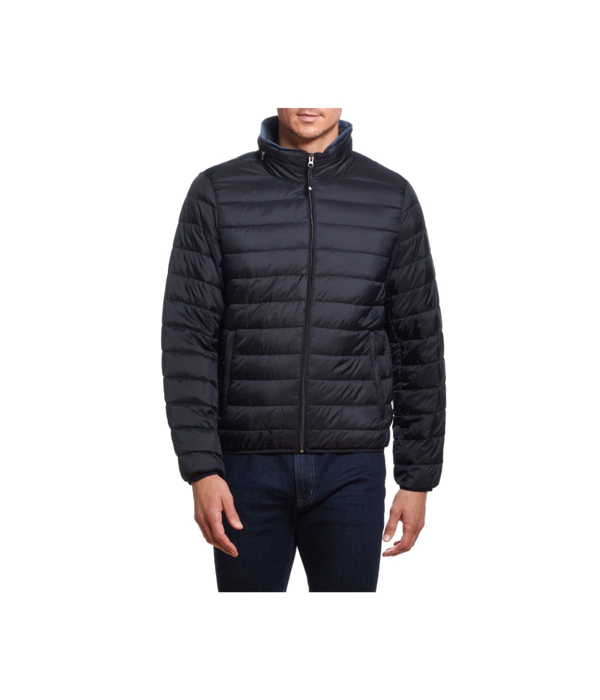  Weatherproof Men's Packable Pillow Jacket - Navy - Bonton