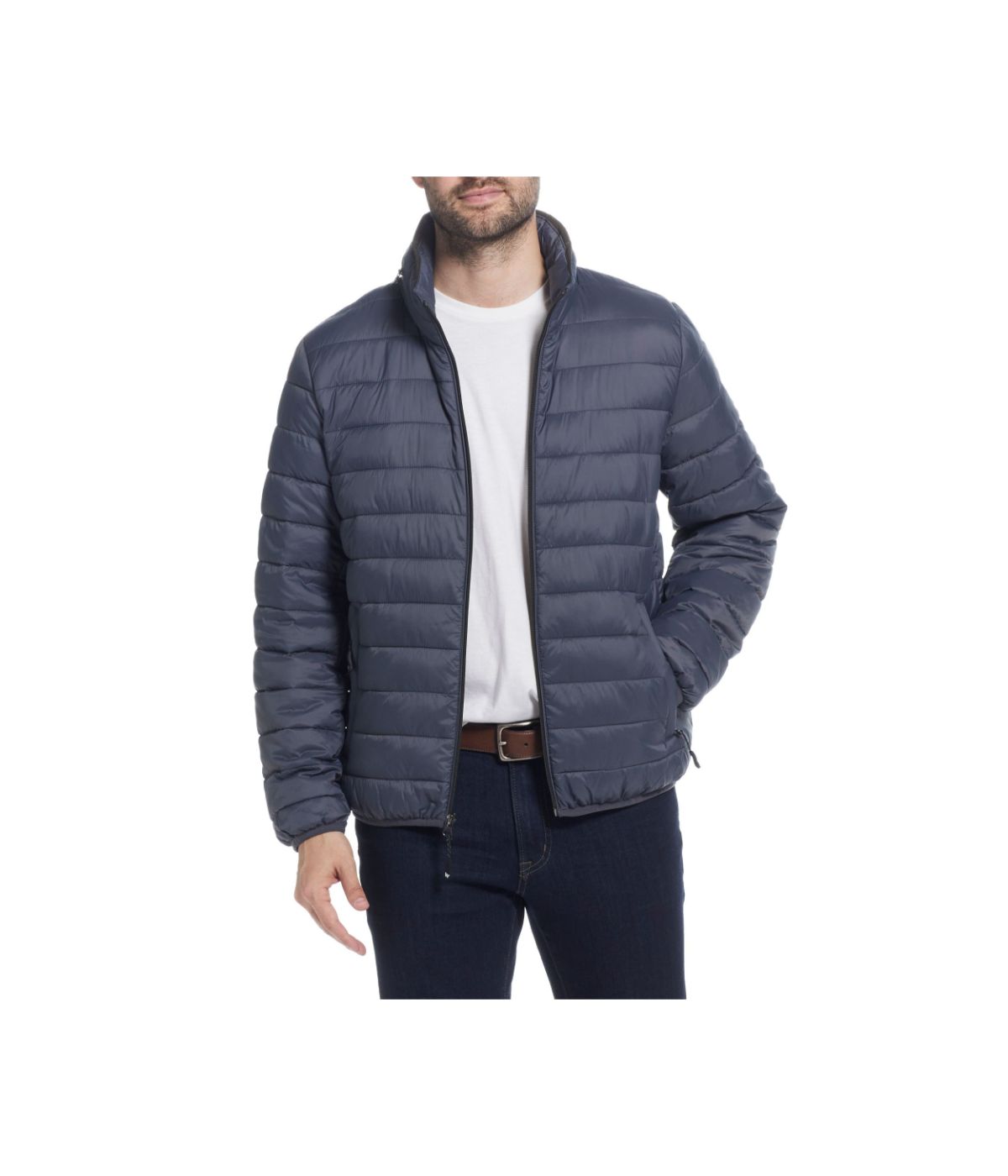  Weatherproof Men's Packable Pillow Jacket - Navy - Bonton