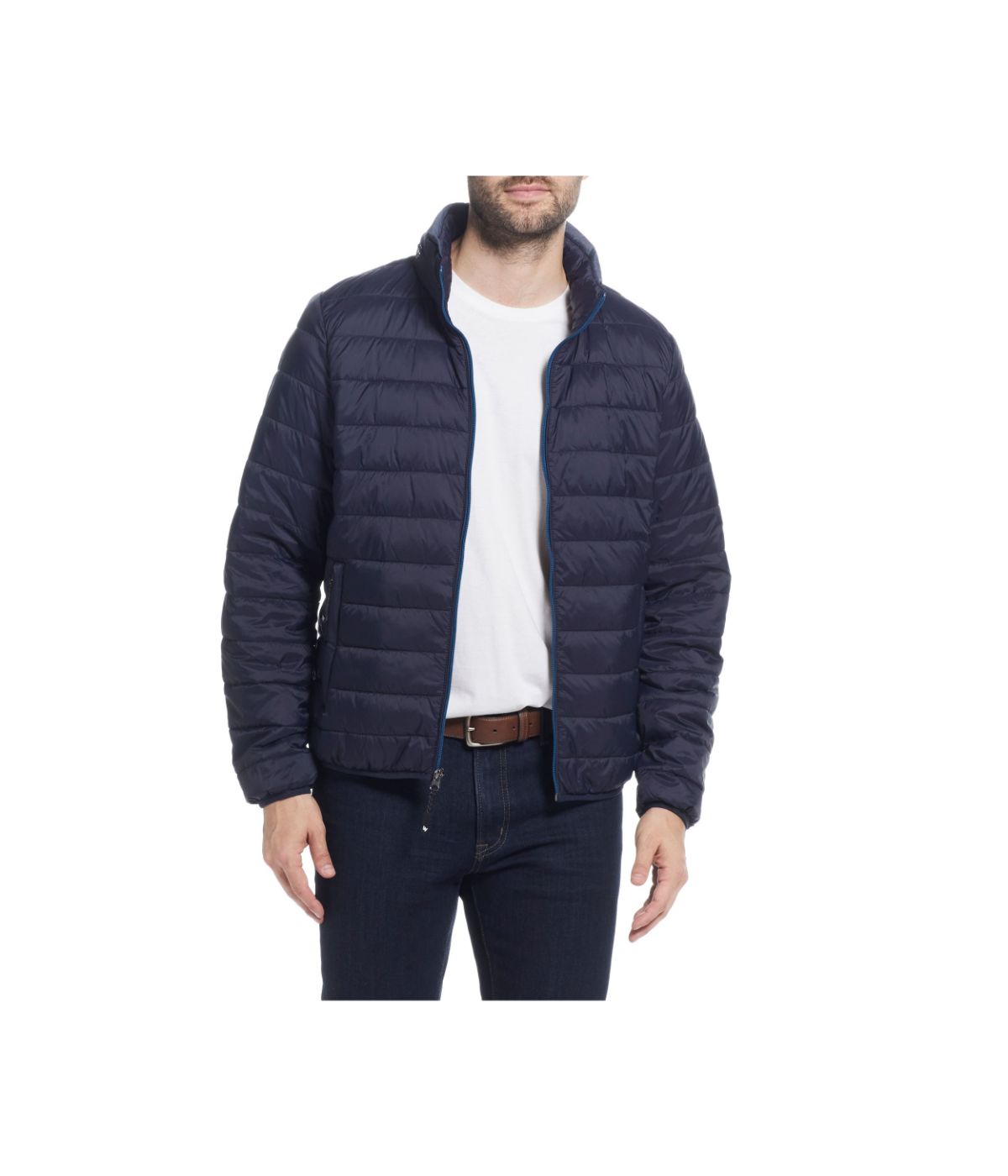  Weatherproof Men's Packable Pillow Jacket - Navy - Bonton