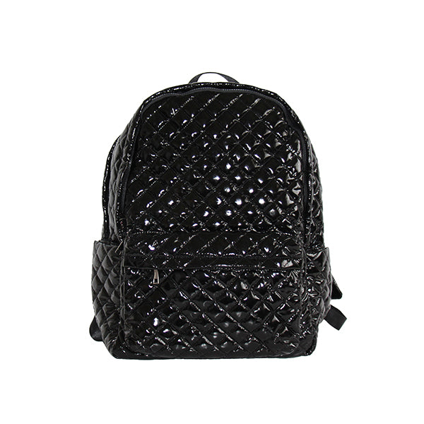  Lemonbella Debra Diamond Backpack Glossy Black - Champagne - Bonton