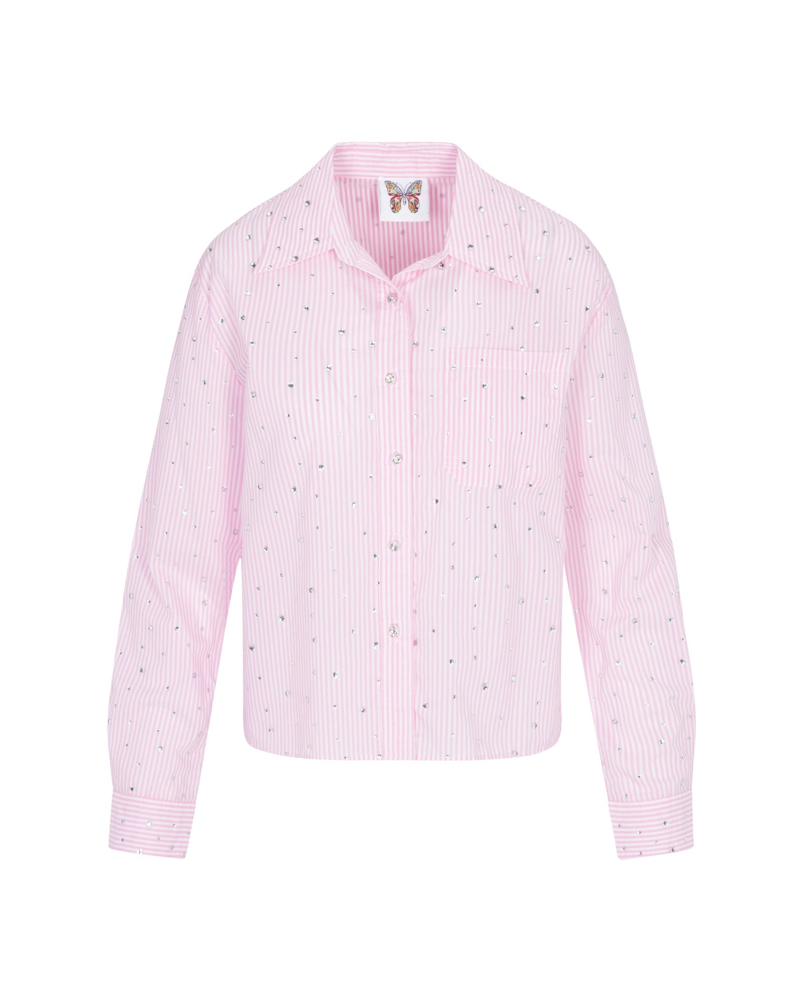  Meghan Fabulous Gidget Sparkle Blouse - Pink Stripe - Bonton