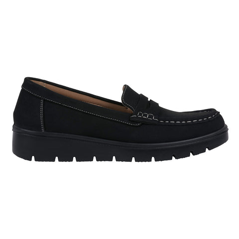 Women's Fallon Black Penny Slip-on Loafer Flats
