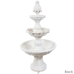 59"H Electric Fiberglass 3-Tier Welcome Pineapple Top Water Fountain