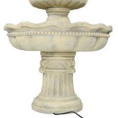 51"H Electric Polyresin and Fiberglass 3-Tier Pineapple Top Water Fountain