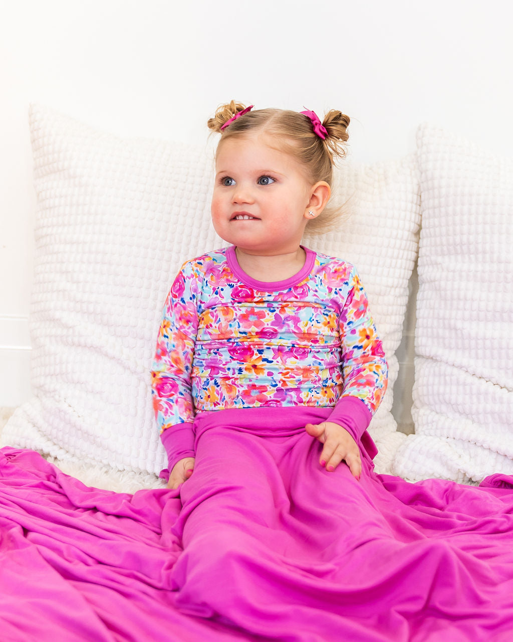  Laree + Co. Korrie Floral Bamboo 2-Piece Long Sleeve Set - 2T - Bonton