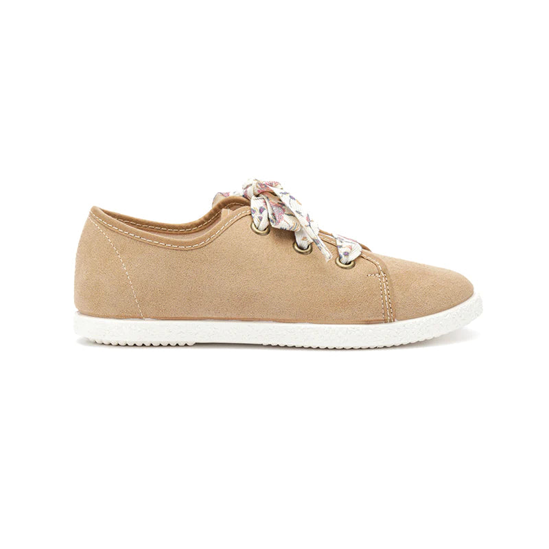  Childrenchic Floral Laced Sneakers - Camel - Bonton