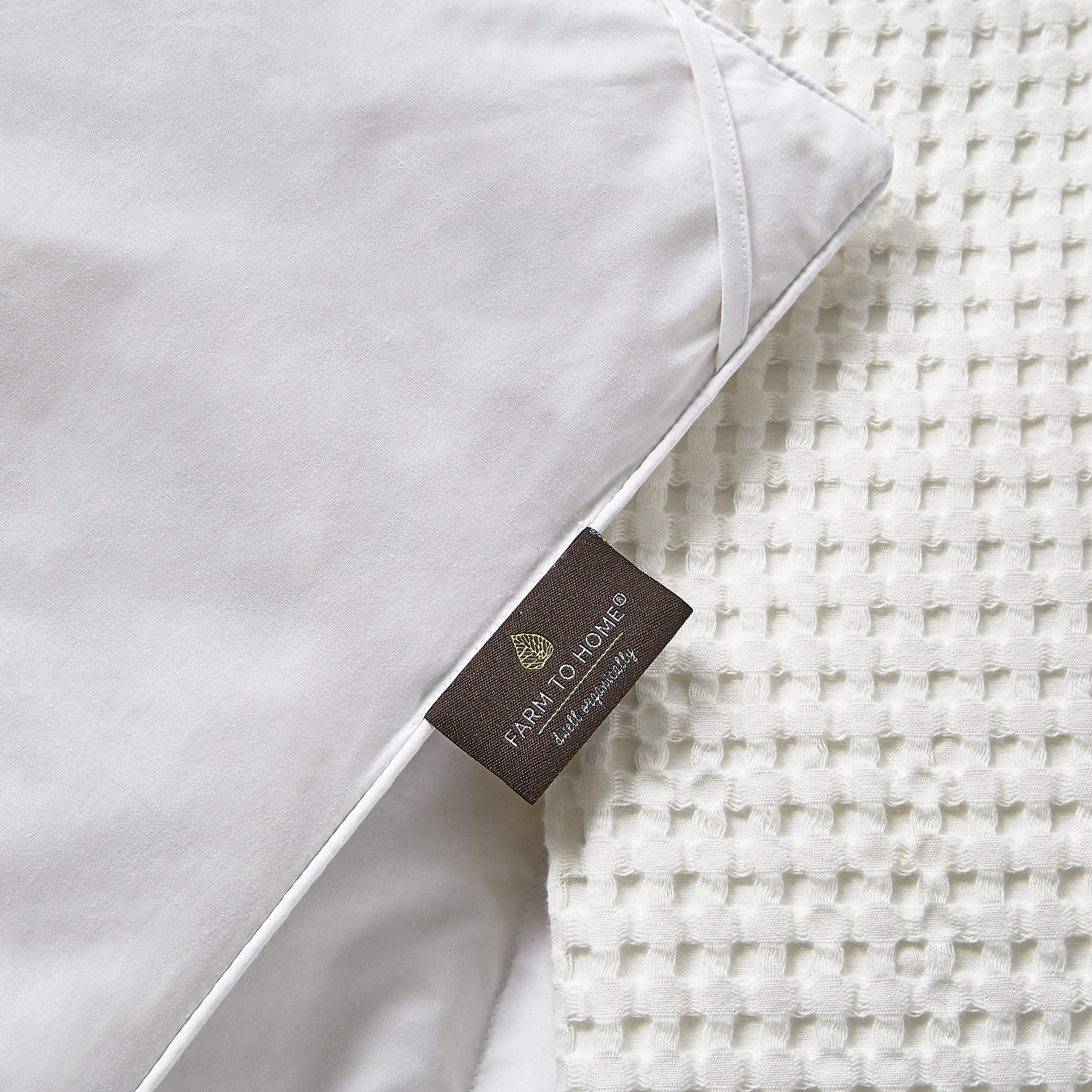  Farm to Home 95% Feather Organic Cotton Down Comforter - White - Bonton