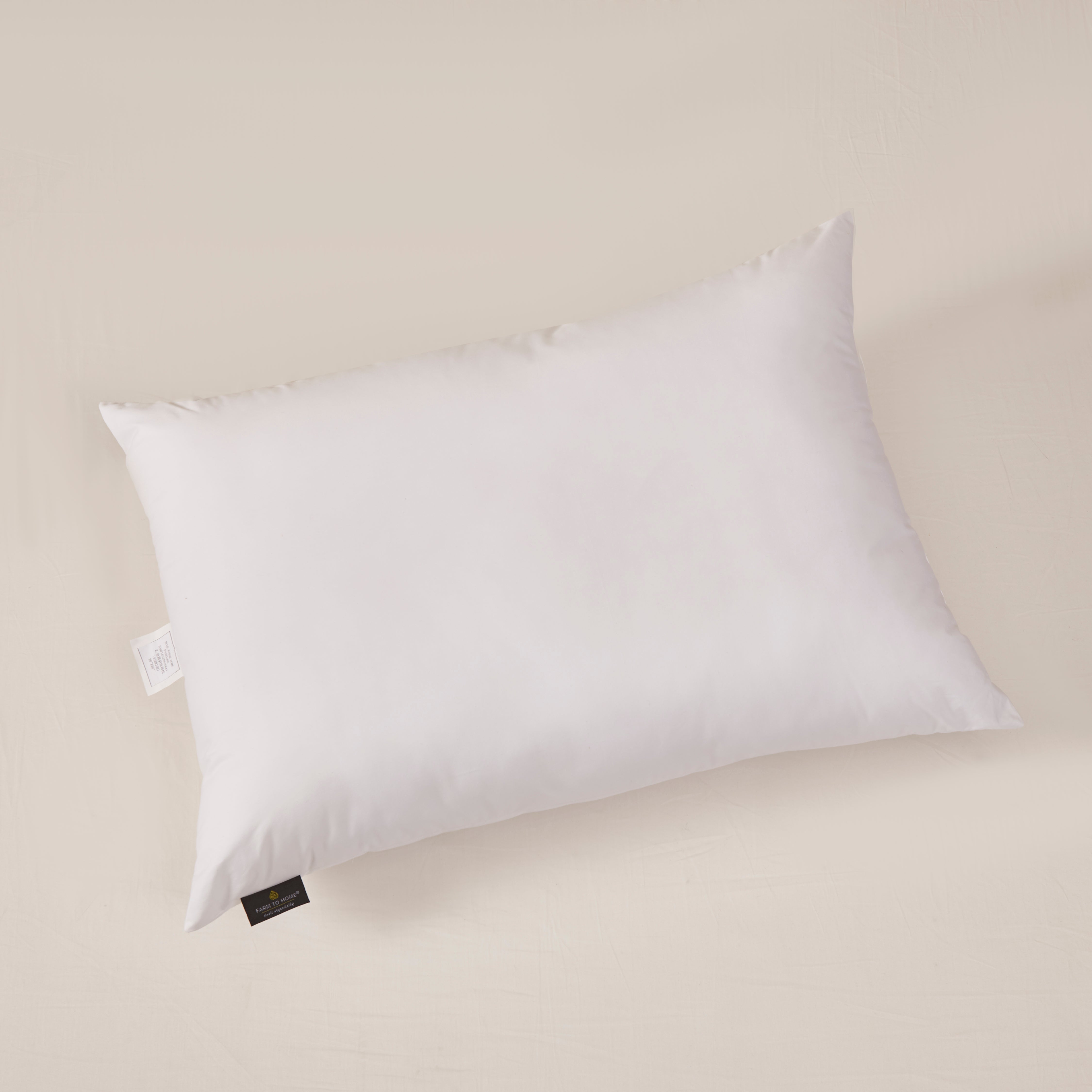  Farm to Home Farm To Home 100% Organic Cotton 2 Pack Down Alternative Pillows - White - Bonton