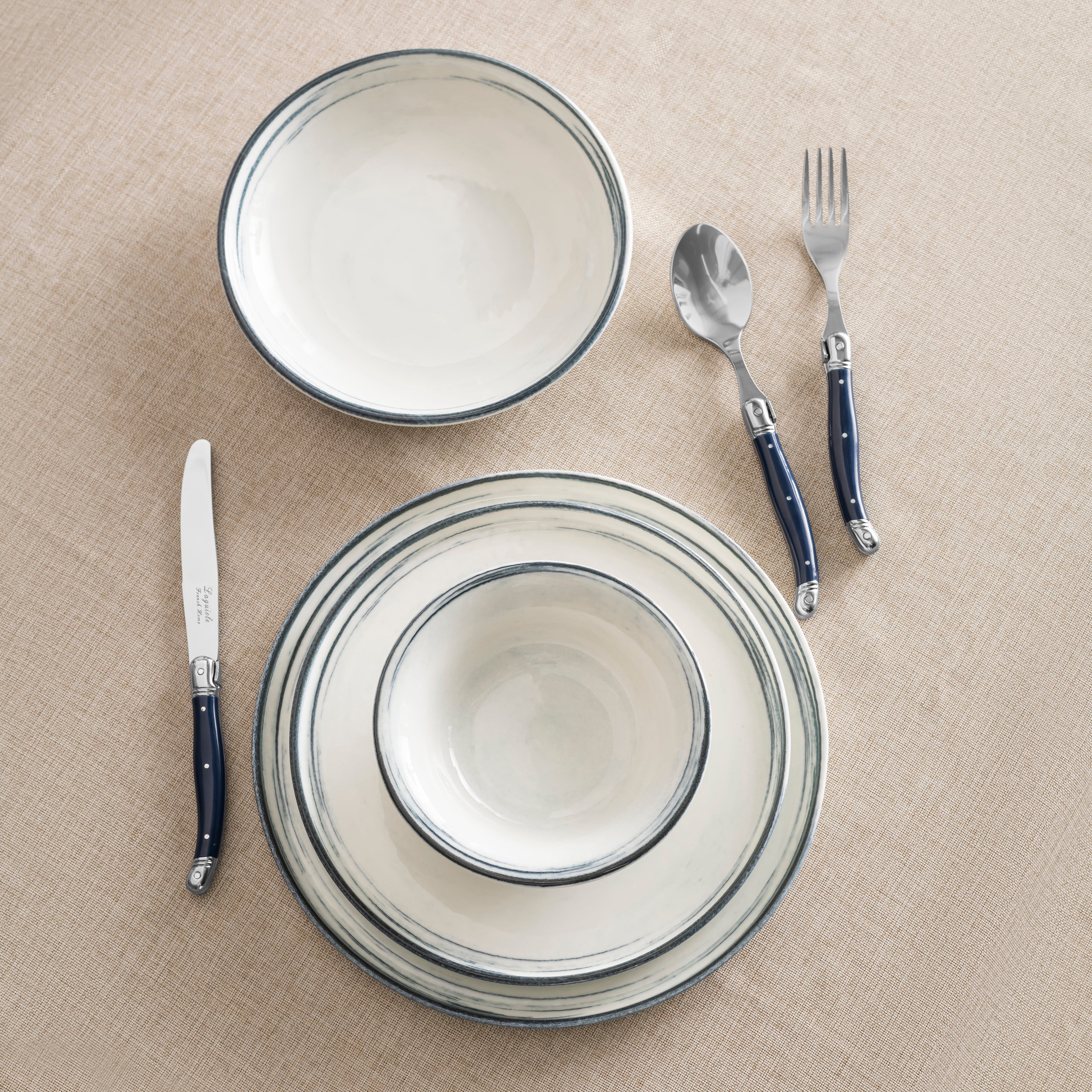  French Home Water's Edge, Porcelain 12-Piece Dinnerware Set - Default Title - Bonton