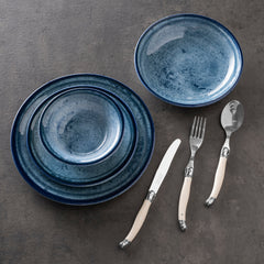 Blue Stone, Porcelain 16-Piece Dinnerware Set