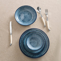 Blue Stone, Porcelain 16-Piece Dinnerware Set