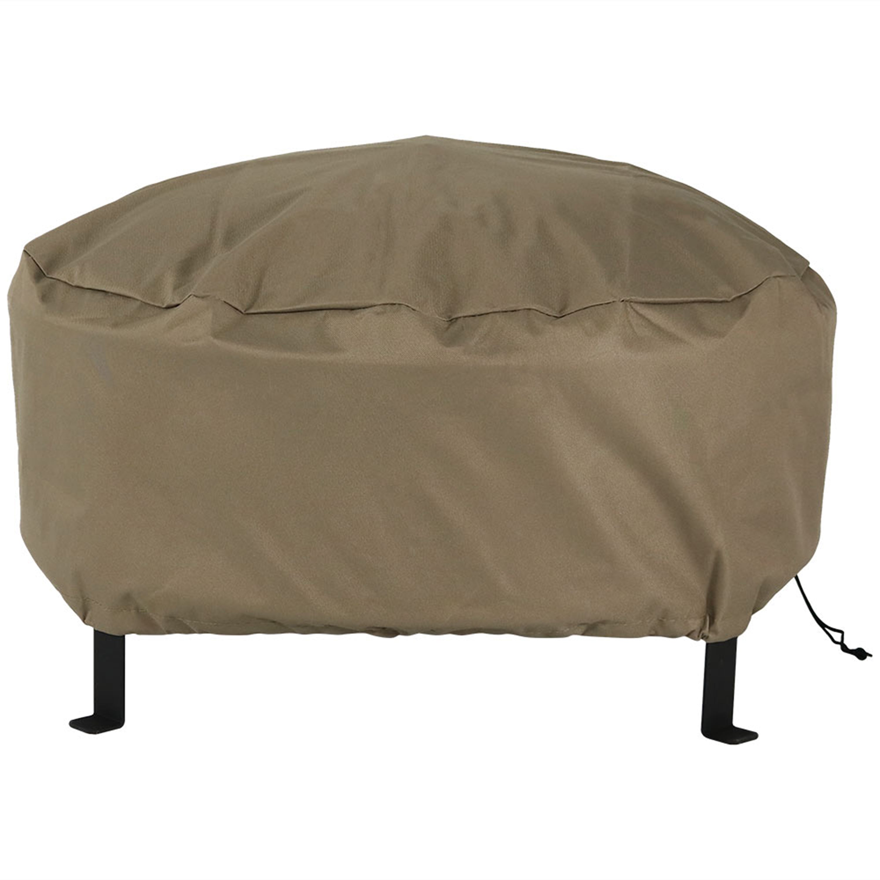  Sunnydaze Decor Heavy-Duty Round Fire Pit Cover with Toggle Closure - Khaki - Bonton