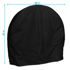 Weather-Resistant Durable Polyester with PVC Backing Firewood Log Hoop Cover