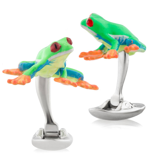 "The Red-Eye" Tree Frog Cufflinks