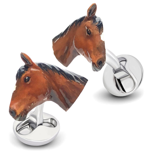 "Stewball" Horse Head Cufflinks